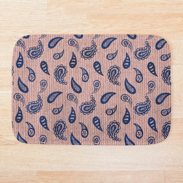 Item preview, Pink and Dark Blue Paisley Modern Pattern designed and sold by MadebyCRO.