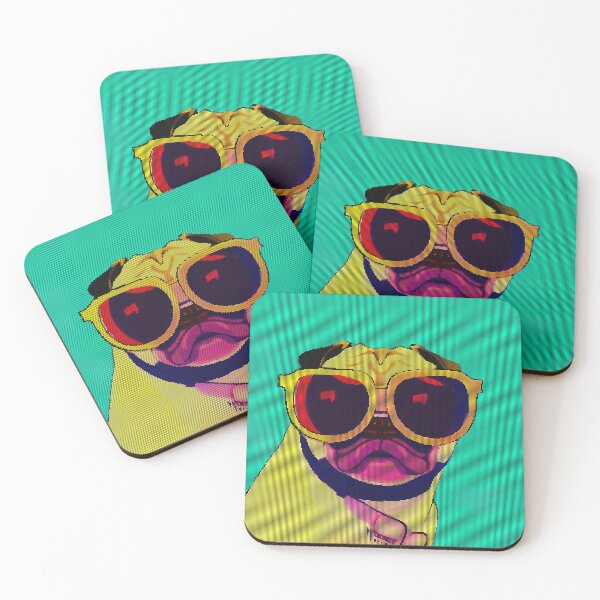 Item preview, Neon Colorful Abstract Pug 8-bit Pixel Art designed and sold by PixelDripped.