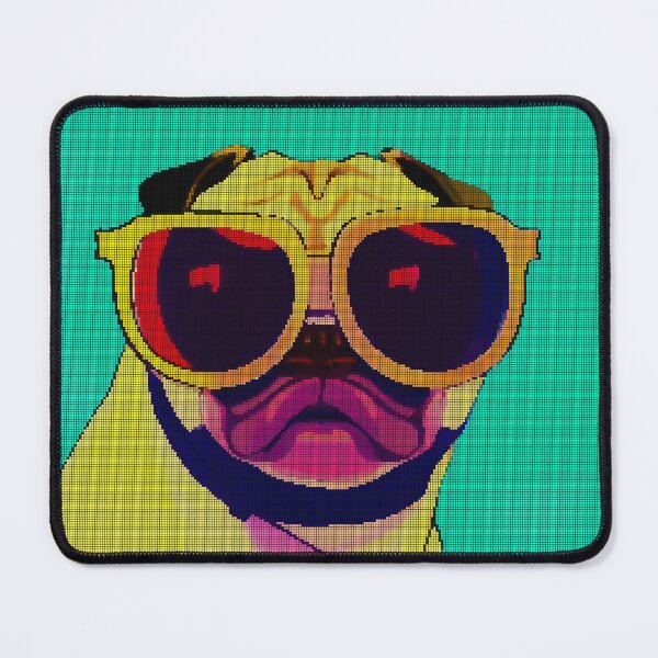 Item preview, Neon Colorful Abstract Pug 8-bit Pixel Art designed and sold by PixelDripped.
