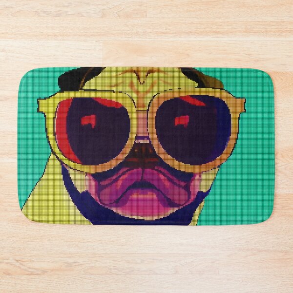 Item preview, Neon Colorful Abstract Pug 8-bit Pixel Art designed and sold by PixelDripped.