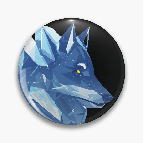 Item preview, Lobo de montaña geométrico gótico de hielo designed and sold by Goatonfire.
