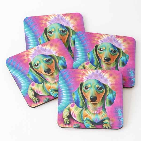Item preview, Tie Dye Dachshund Print designed and sold by BeansHotTees.