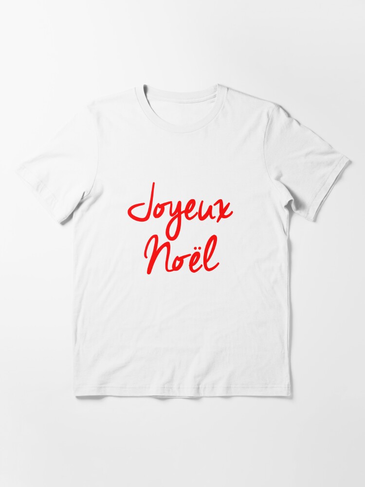 JOYEUX NOEL XMAS PARTY T SHIRT RED SLOGAN CHRISTMAS GIFT TEE FRENCH LADIES  TOP