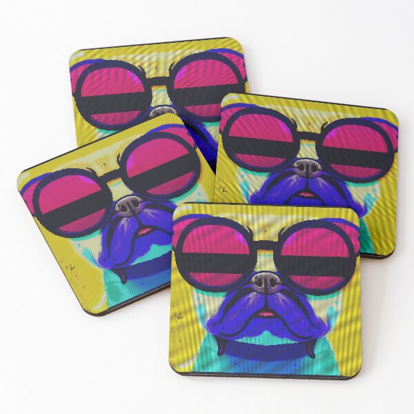 Item preview, Neon Colorful Abstract Pug 8-bit Pixel Art designed and sold by PixelDripped.