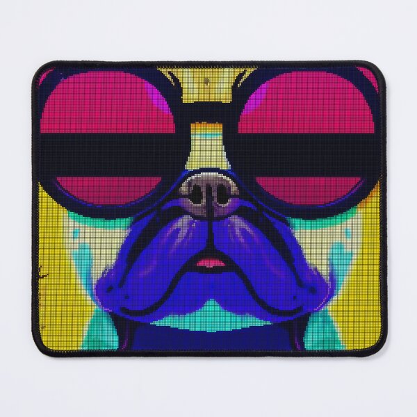 Item preview, Neon Colorful Abstract Pug 8-bit Pixel Art designed and sold by PixelDripped.