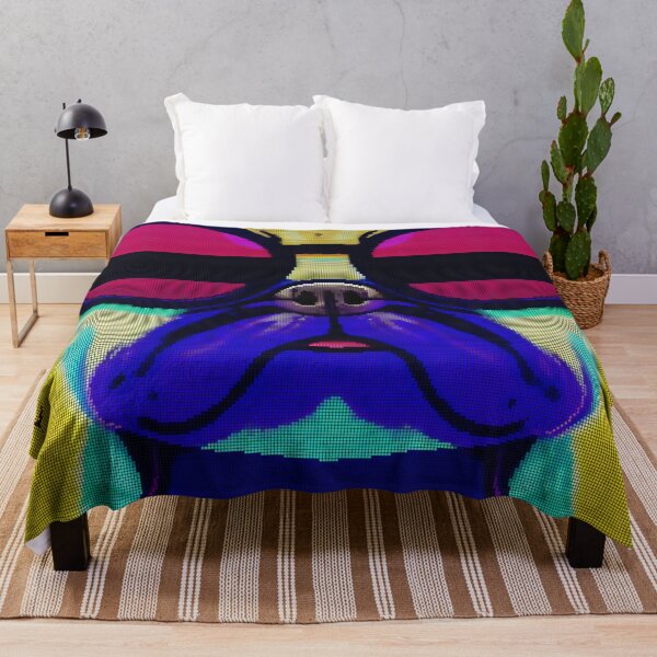 Item preview, Neon Colorful Abstract Pug 8-bit Pixel Art designed and sold by PixelDripped.