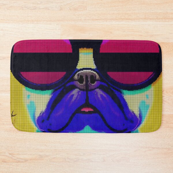 Item preview, Neon Colorful Abstract Pug 8-bit Pixel Art designed and sold by PixelDripped.
