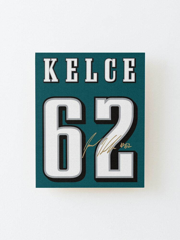 Jason Kelce 62 Eagles' Mounted Print by fezztee