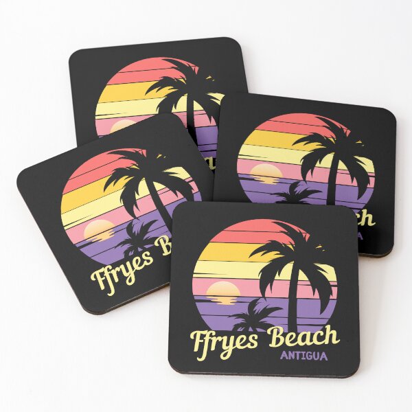 Item preview, Ffryes Beach, Antigua, Blissful Beach, Tropical Vintage Sunset, Beach Lifestyle designed and sold by Sun Sand & Sea Art.