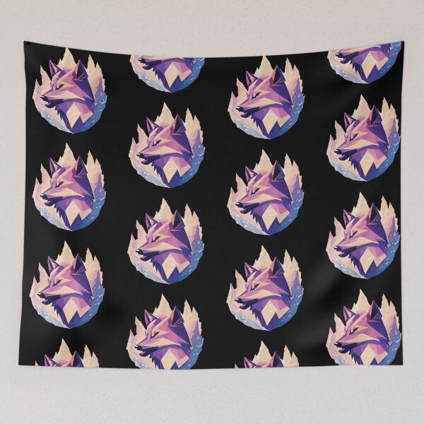 Item preview, Fire Gothic Geometric Mountain Wolf designed and sold by Goatonfire.