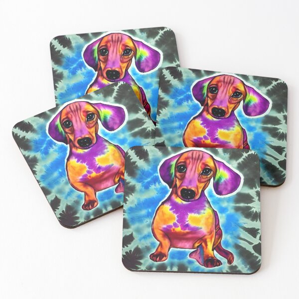 Item preview, Dachshund Vibrant Tie Dye Print designed and sold by BeansHotTees.