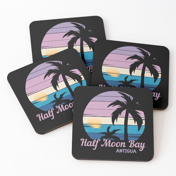 Item preview, Half Moon Bay, Antigua, Blissful Beach, Tropical Vintage Sunset, Beach Lifestyle designed and sold by Sun Sand & Sea Art.