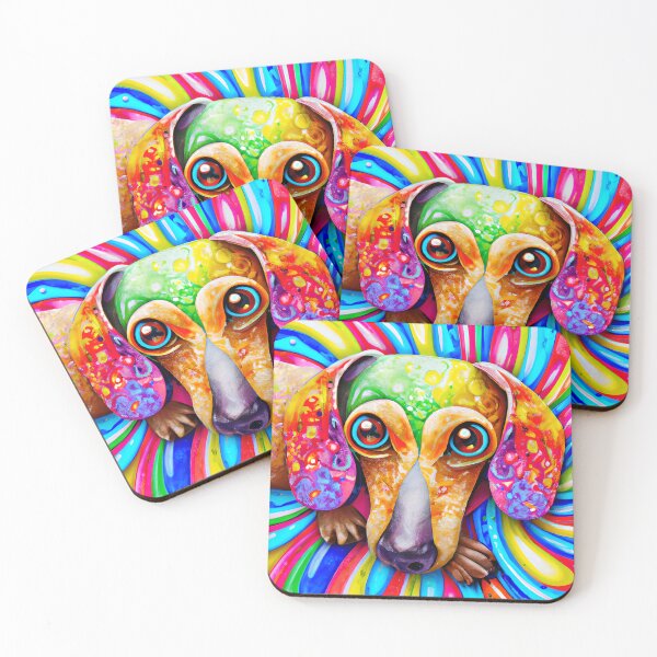 Item preview, Psychedelic Dachshund Tie Dye Print designed and sold by BeansHotTees.
