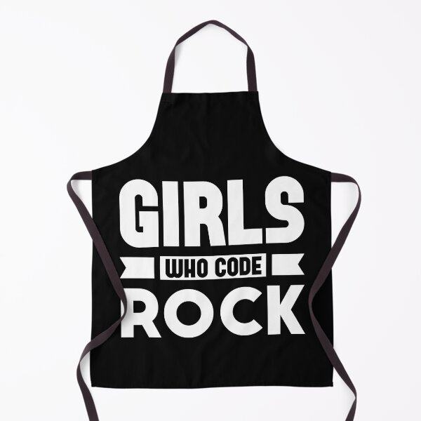 Item preview, Girls Who Code Rock, White on Black designed and sold by sweetbelle.