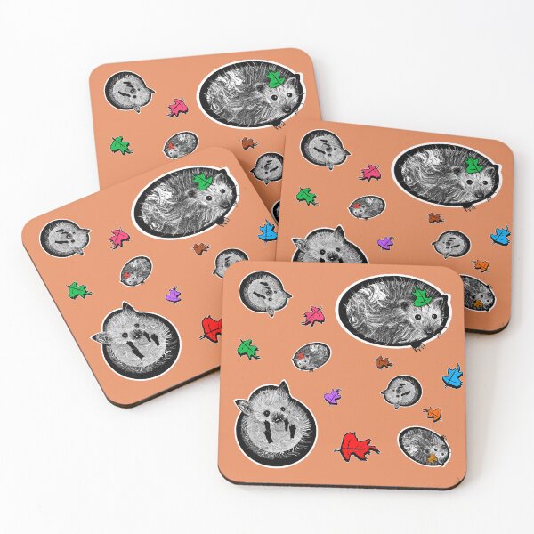 Item preview, Hedgehogs and Leaves Pattern designed and sold by Brain Dead Philosophy .