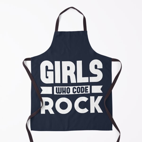 Item preview, Girls Who Code Rock, White on Navy Blue designed and sold by sweetbelle.
