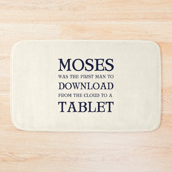 Item preview, Moses was the first man to download from the cloud to a tablet designed and sold by FunnyFactDesign.