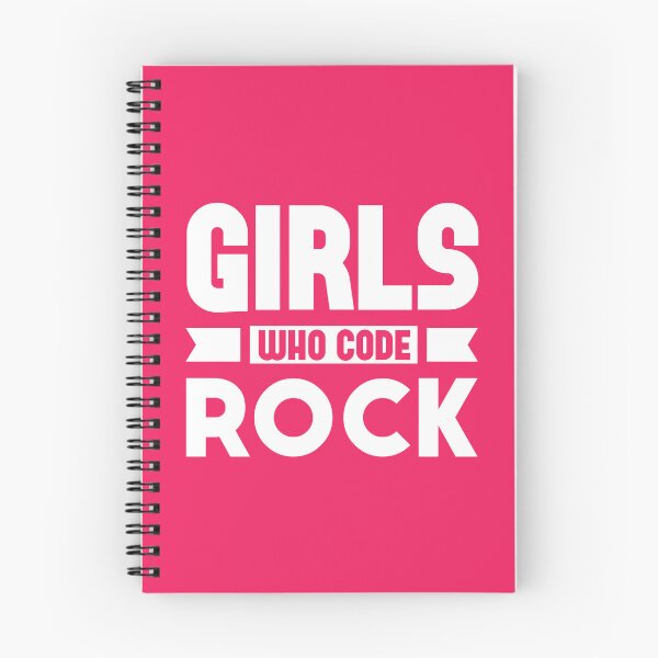 Artikelvorschau, Girls Who Code Rock, Weiß auf Pink entworfen und verkauft von sweetbelle.