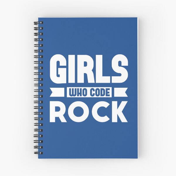 Item preview, Girls Who Code Rock, White on Blue designed and sold by sweetbelle.