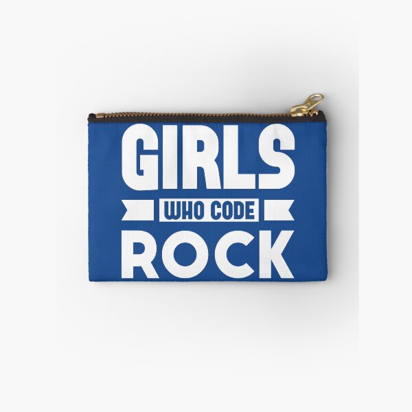 Item preview, Girls Who Code Rock, White on Blue designed and sold by sweetbelle.