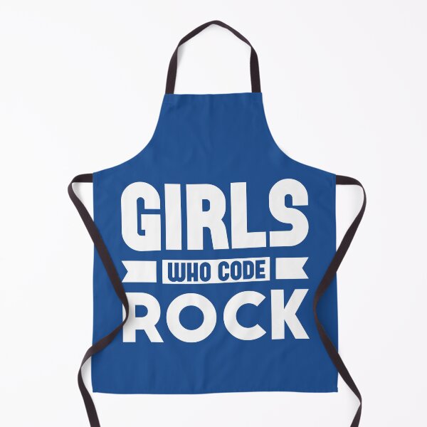 Item preview, Girls Who Code Rock, White on Blue designed and sold by sweetbelle.