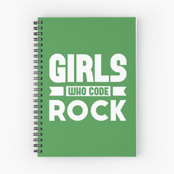 Item preview, Girls Who Code Rock, White on Green designed and sold by sweetbelle.