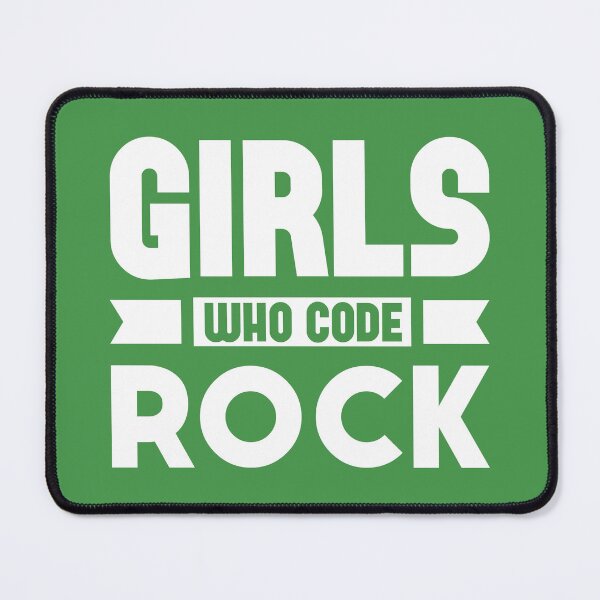 Item preview, Girls Who Code Rock, White on Green designed and sold by sweetbelle.