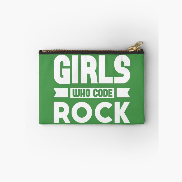 Item preview, Girls Who Code Rock, White on Green designed and sold by sweetbelle.