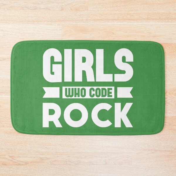 Item preview, Girls Who Code Rock, White on Green designed and sold by sweetbelle.