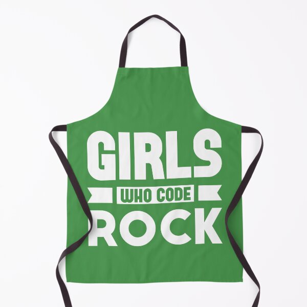 Item preview, Girls Who Code Rock, White on Green designed and sold by sweetbelle.