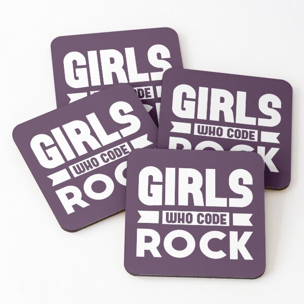 Item preview, Girls Who Code Rock, White on Purple designed and sold by sweetbelle.