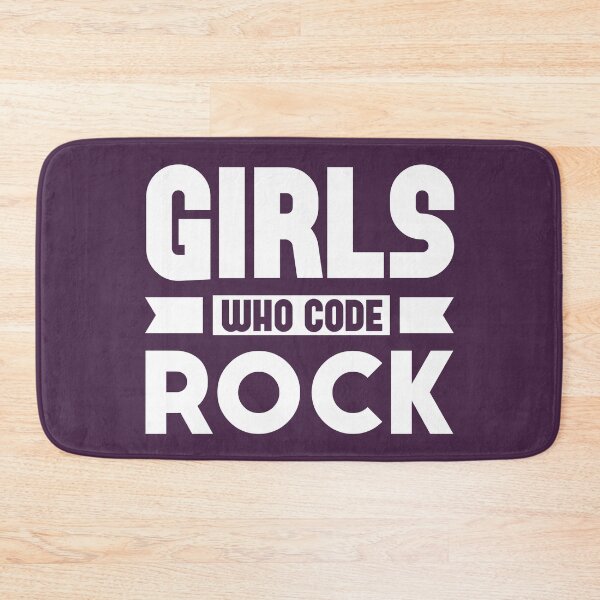 Item preview, Girls Who Code Rock, White on Purple designed and sold by sweetbelle.