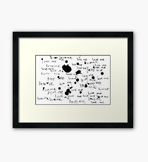 Love Me Framed Print