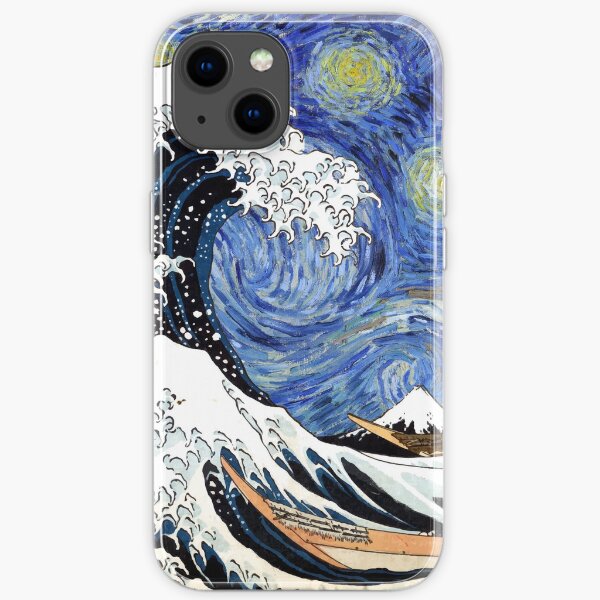 Iconic Starry Night Wave of Kanagawa iPhone Soft Case