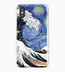 Iconic Starry Night Wave of Kanagawa iPhone Case