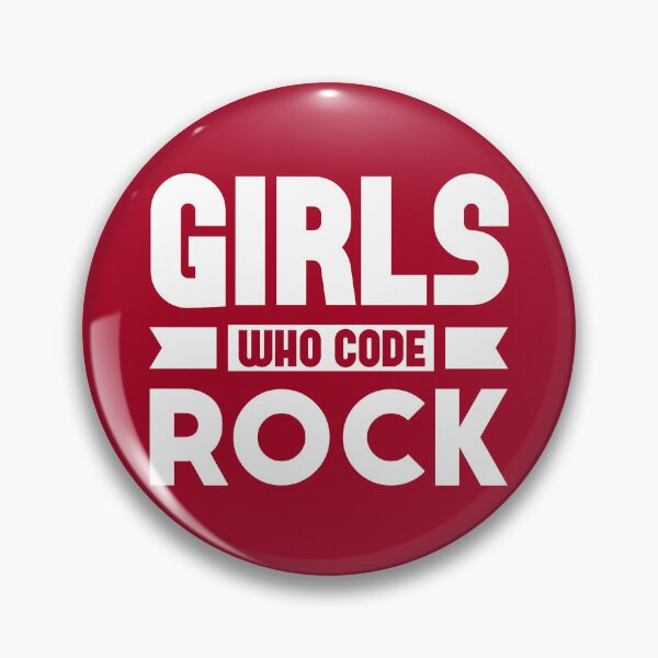 Artikelvorschau, Girls Who Code Rock, Weiß auf Rot entworfen und verkauft von sweetbelle.