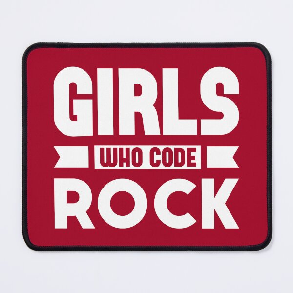 Item preview, Girls Who Code Rock, White on Red designed and sold by sweetbelle.