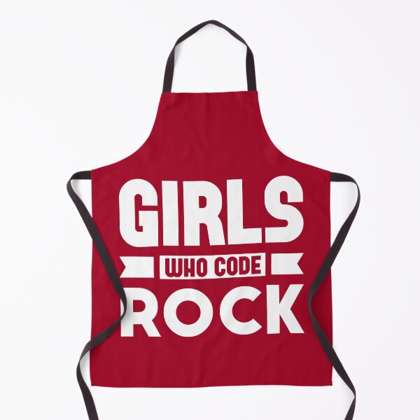 Item preview, Girls Who Code Rock, White on Red designed and sold by sweetbelle.