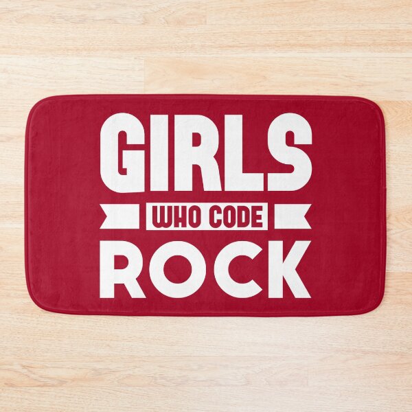 Item preview, Girls Who Code Rock, White on Red designed and sold by sweetbelle.