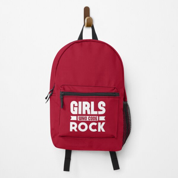 Item preview, Girls Who Code Rock, White on Red designed and sold by sweetbelle.