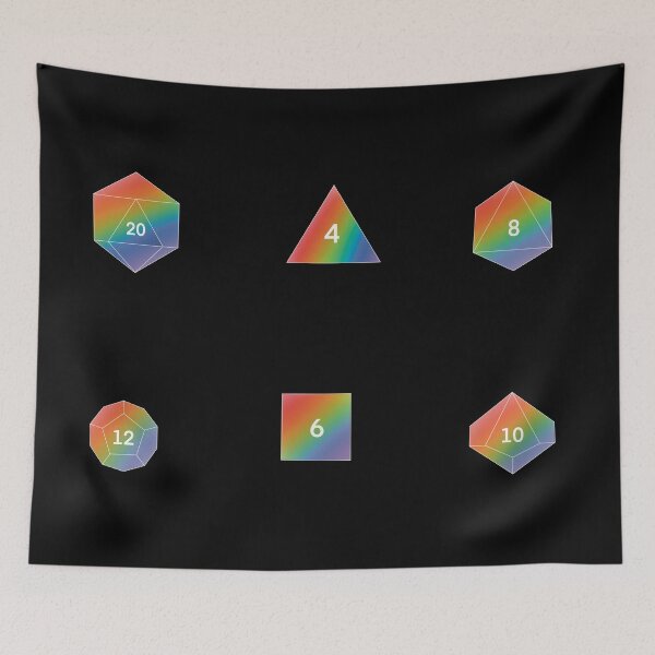 Item preview, Rainbow Dice Set designed and sold by SnugBugsGaming.