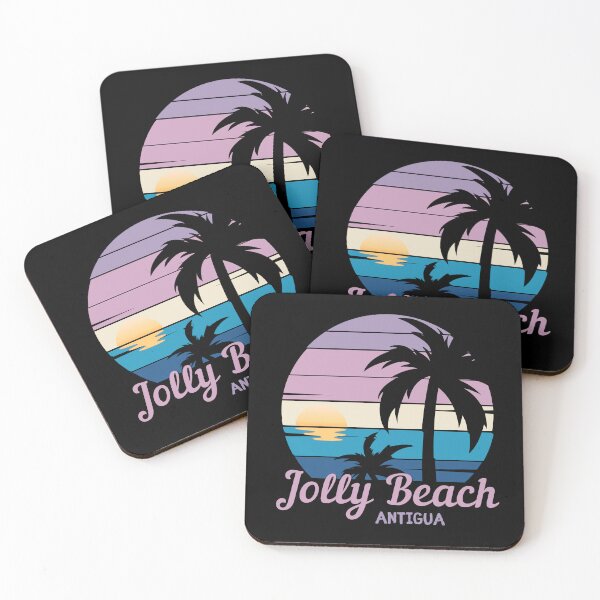 Item preview, Jolly Beach, Antigua, Blissful Beach, Tropical Vintage Sunset, Beach Lifestyle designed and sold by Sun Sand & Sea Art.