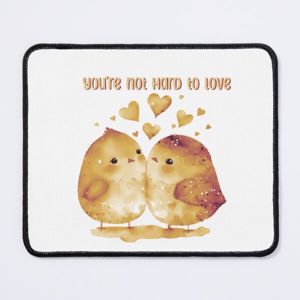 Item preview, You’re not hard to love / lovebirds / mental health / positivity / depression / cute / kind / romance designed and sold by ae-samantha.