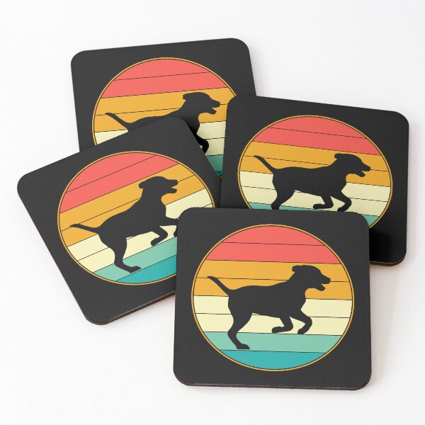 Artikelvorschau, Künstlerische Hundekunst des Retro-Sonnenuntergangs. entworfen und verkauft von SamRVstore.