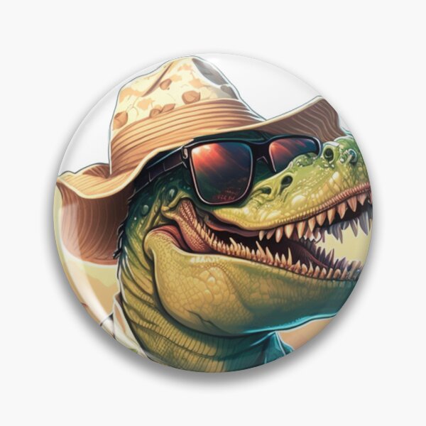 Artikelvorschau, T-Rex in seiner Tropenausrüstung – Auch Dinosaurier brauchen Urlaub! entworfen und verkauft von BeachBumPics.
