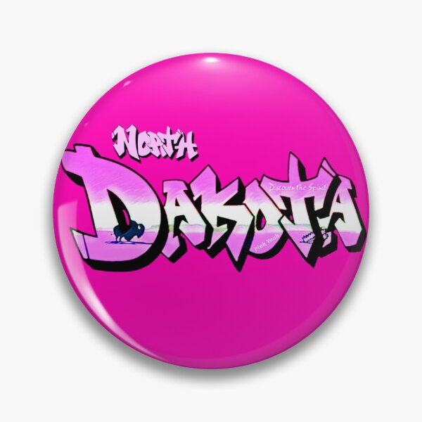 Aperçu de l'œuvre Plaque d'immatriculation rose du Dakota du Nord Graffiti créée et vendue par Pink  Yeah.