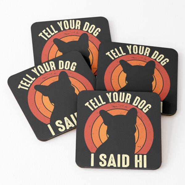 Item preview, Retro sunset artistic dog art, tell your dog i said hi funny saying. designed and sold by SamRVstore.