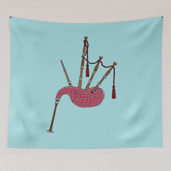 Item preview, Bagpipes cartoon illustration designed and sold by Misscartoon.