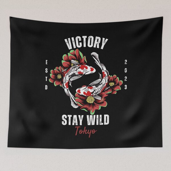 Item preview, Victory Stay Wild koi fish designed and sold by SushiAnn.