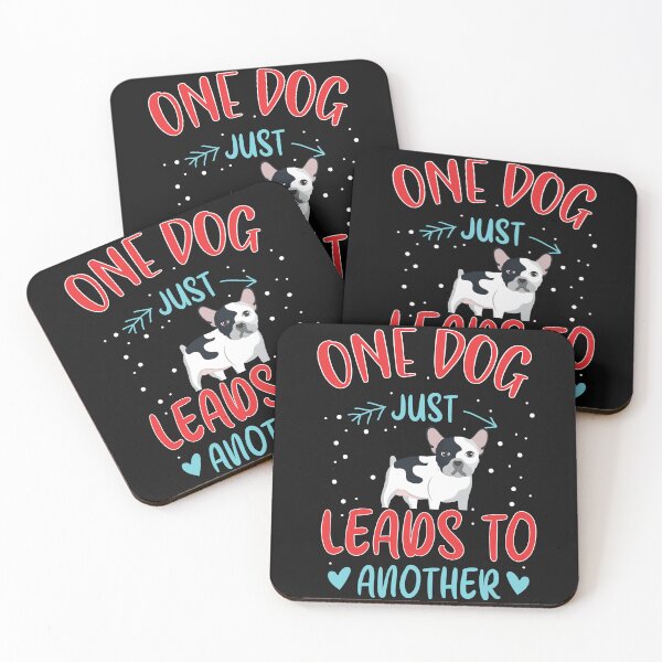 Item preview, One dog just leads to another artistic pug quote art. designed and sold by SamRVstore.